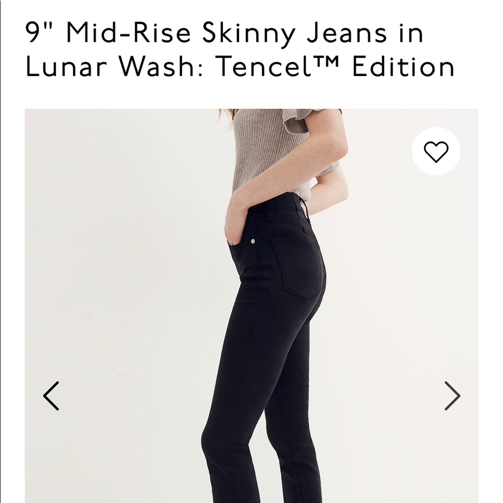 Madewell 9” High-rise skinny jean Size 25